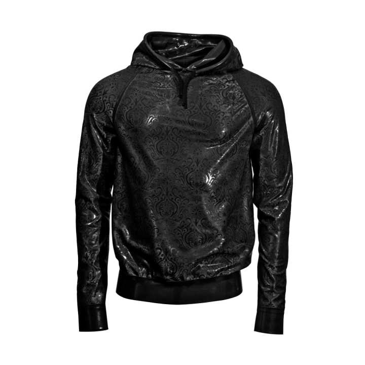 HOODIE BAROQUE „LOOSE FIT“ Latex Laser Edition schwarz